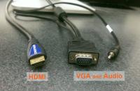HDMI and VGA and audio input cables